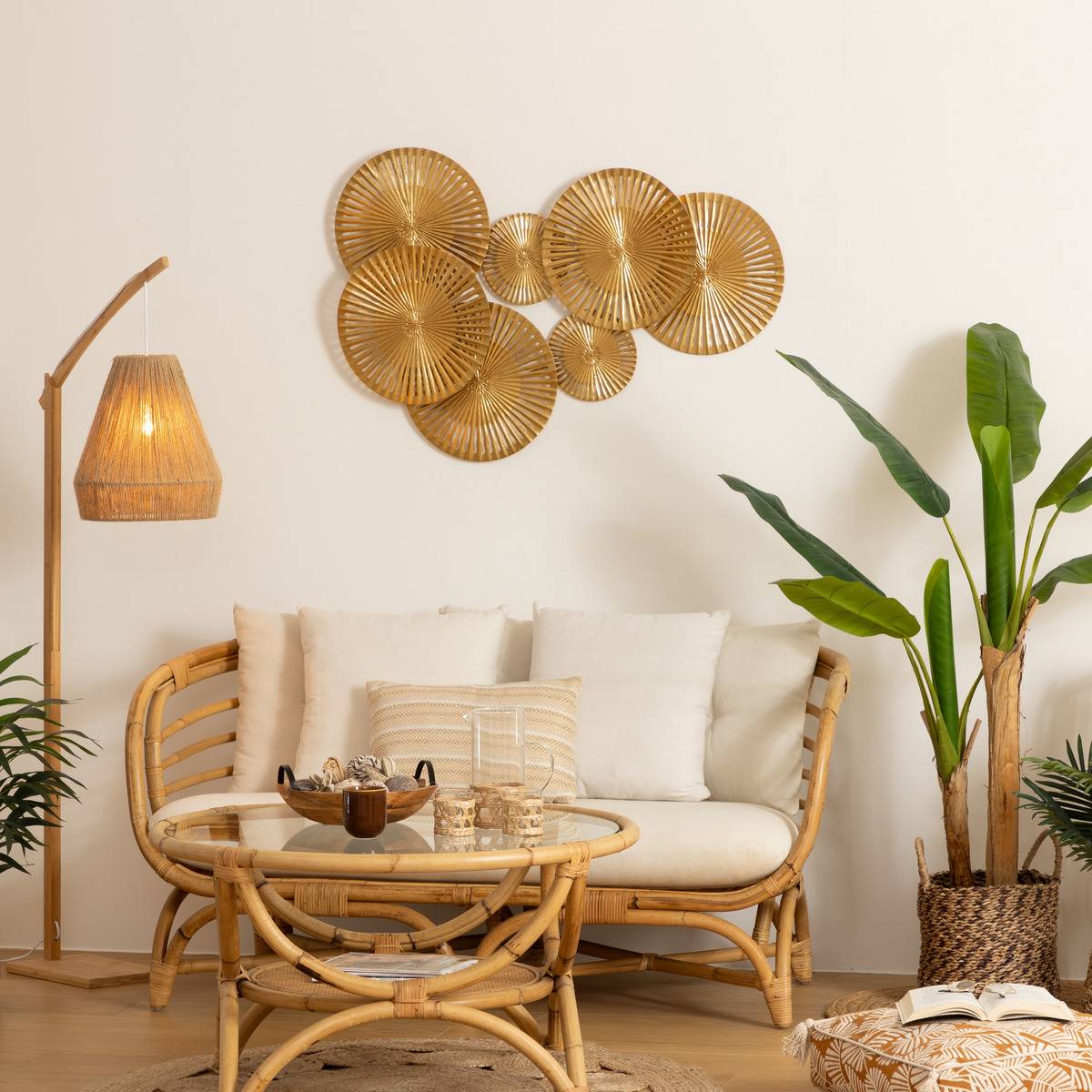 Atmosphera - Déco murale "Alexa" métal doré 99x71cm - Atmosphera Créateur d'intérieur - Image 1