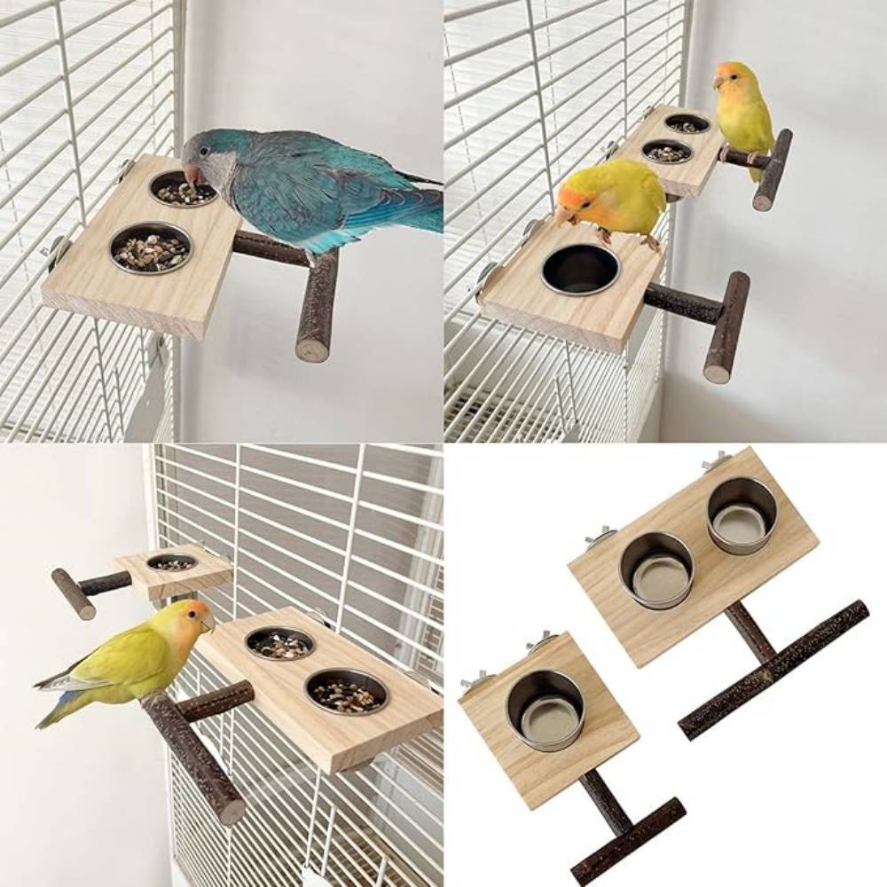 DtopbuyAge - Perchoir Mangeoire Bois Pour Oiseaux - Image 2