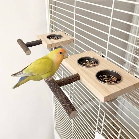 DtopbuyAge - Perchoir Mangeoire Bois Pour Oiseaux - Image 3