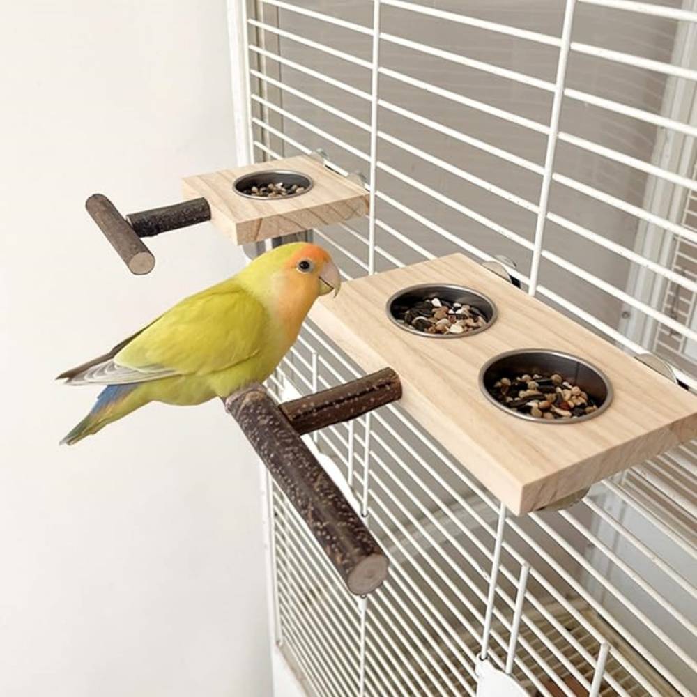 DtopbuyAge - Perchoir Mangeoire Bois Pour Oiseaux - Image 3