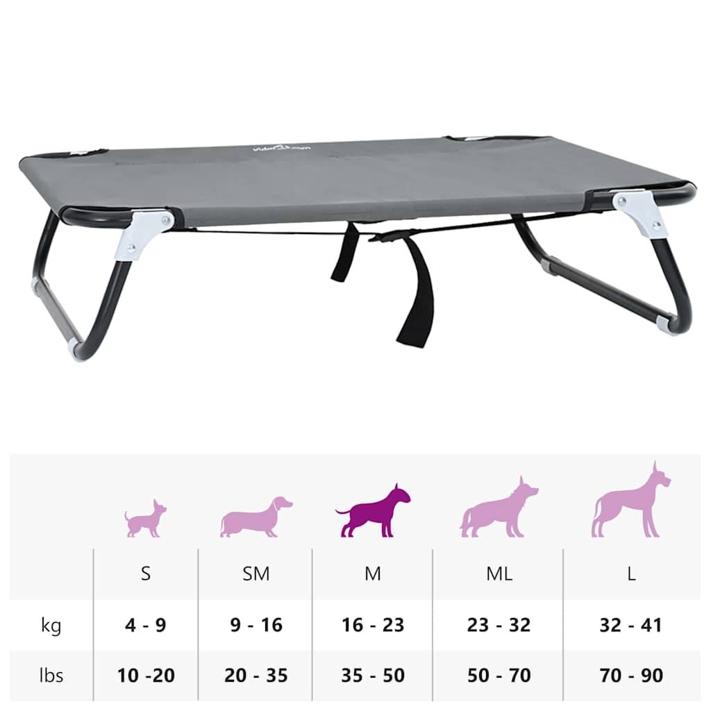 Lit de camp pliable pour chien en tissu Oxford et acier pour voyage Gris M – ComfortXL Pet Living - Image 8
