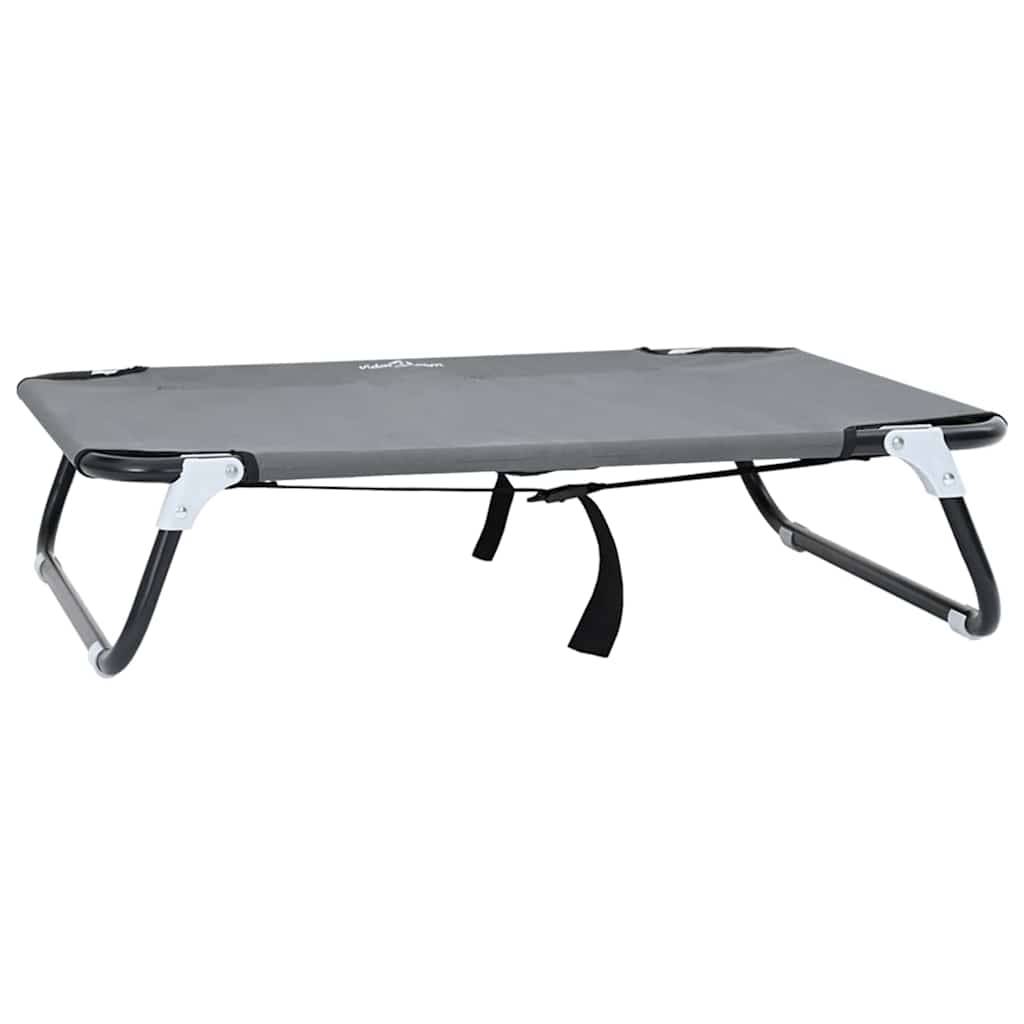 Lit de camp pliable pour chien en tissu Oxford et acier pour voyage Gris M – ComfortXL Pet Living - Image 2