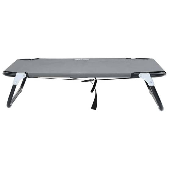 Lit de camp pliable pour chien en tissu Oxford et acier pour voyage Gris M – ComfortXL Pet Living - Image 4