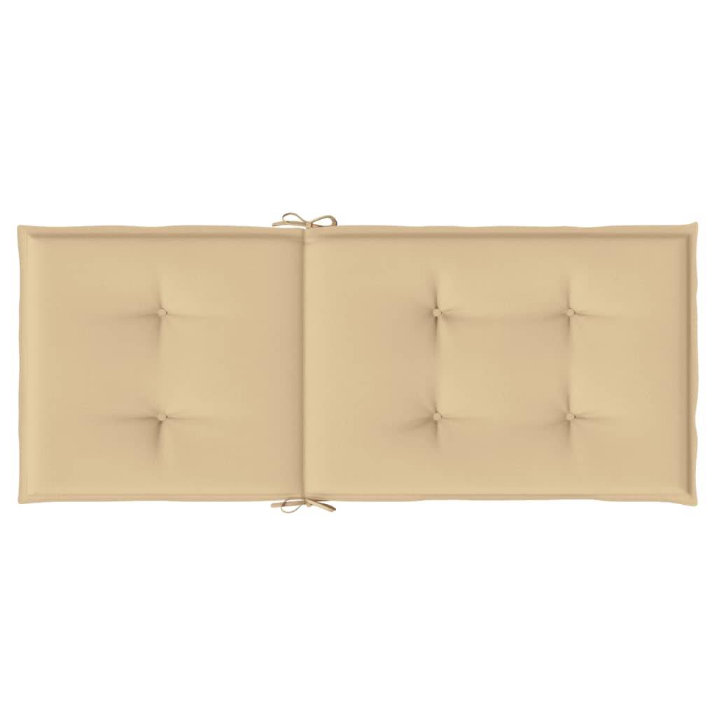 ComfortXL - Lot de 2 Coussins Dossier Haut Tissu Polyester Anti-glisse pour Chaise de Jardin Beige Mélangé 120x50cm – ComfortXL Outdoor Living - Image 7