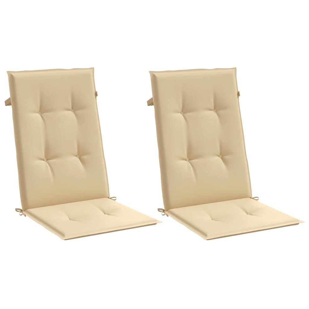 ComfortXL - Lot de 2 Coussins Dossier Haut Tissu Polyester Anti-glisse pour Chaise de Jardin Beige Mélangé 120x50cm – ComfortXL Outdoor Living - Image 3