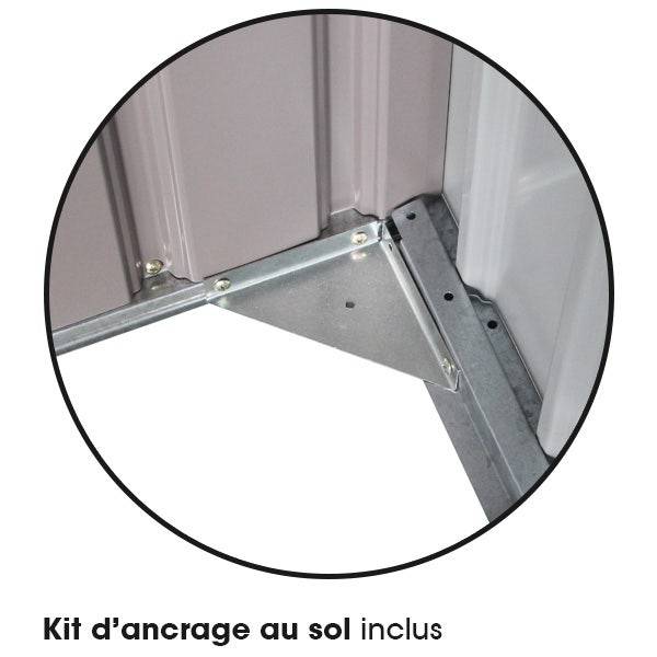 Trigano Jardin - Abri de jardin métal 7,30 m2 + kit d'ancrage - Image 8