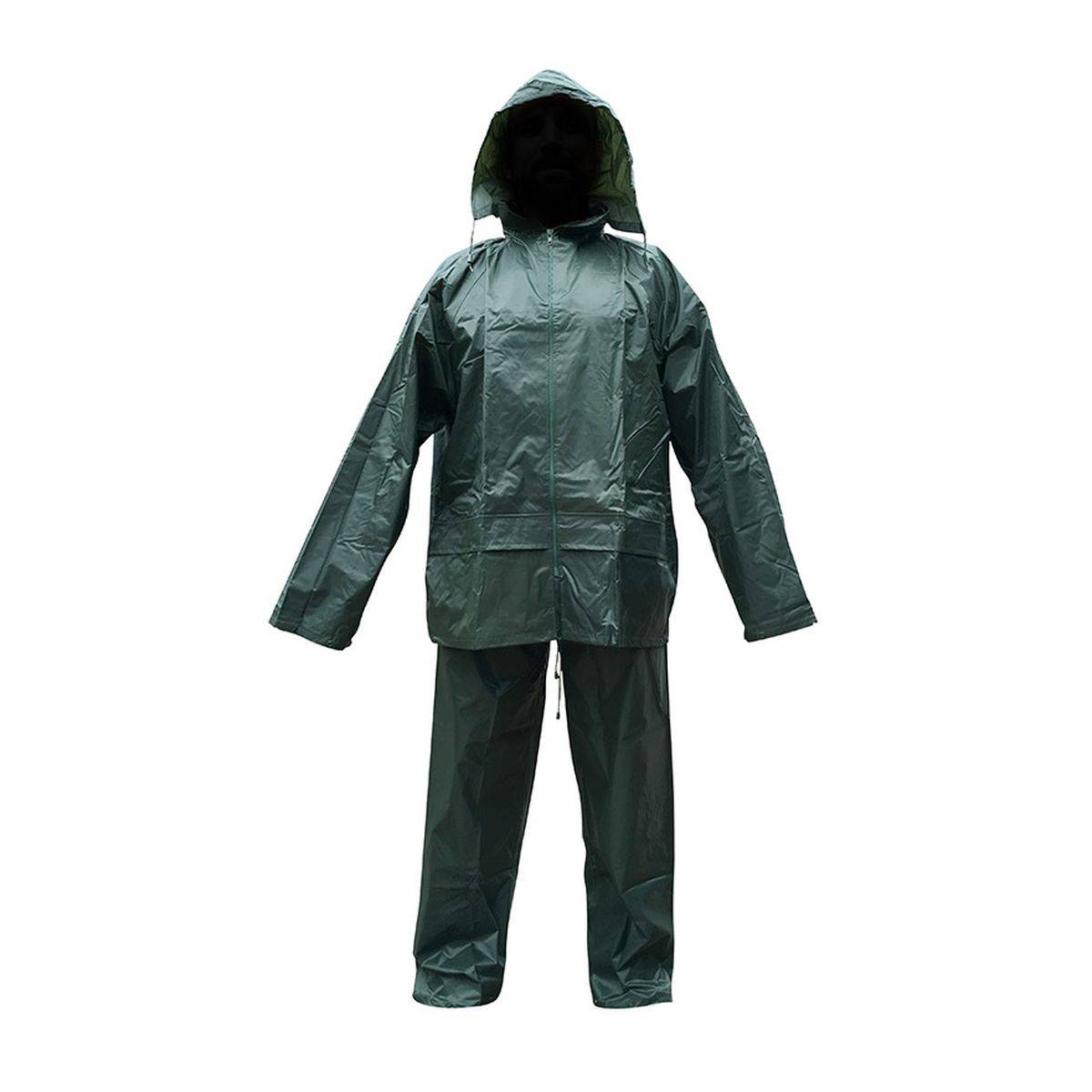 Rouchette - Ensemble de pluie souple - Veste et Pantalon AVERSE vert XXL