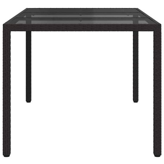 Table de jardin polyrotin noir 150 x 90 x 75 cm - PANGIVO - Image 4