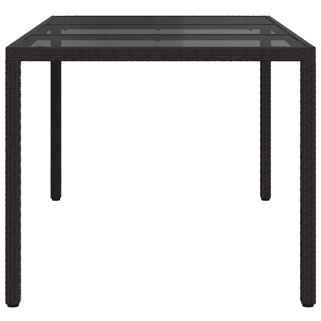 Table de jardin polyrotin noir 150 x 90 x 75 cm - PANGIVO - Image 4
