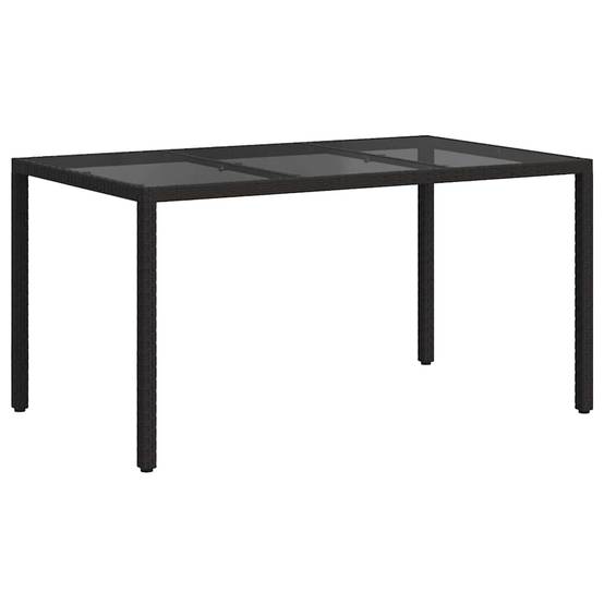 Table de jardin polyrotin noir 150 x 90 x 75 cm - PANGIVO - Image 5