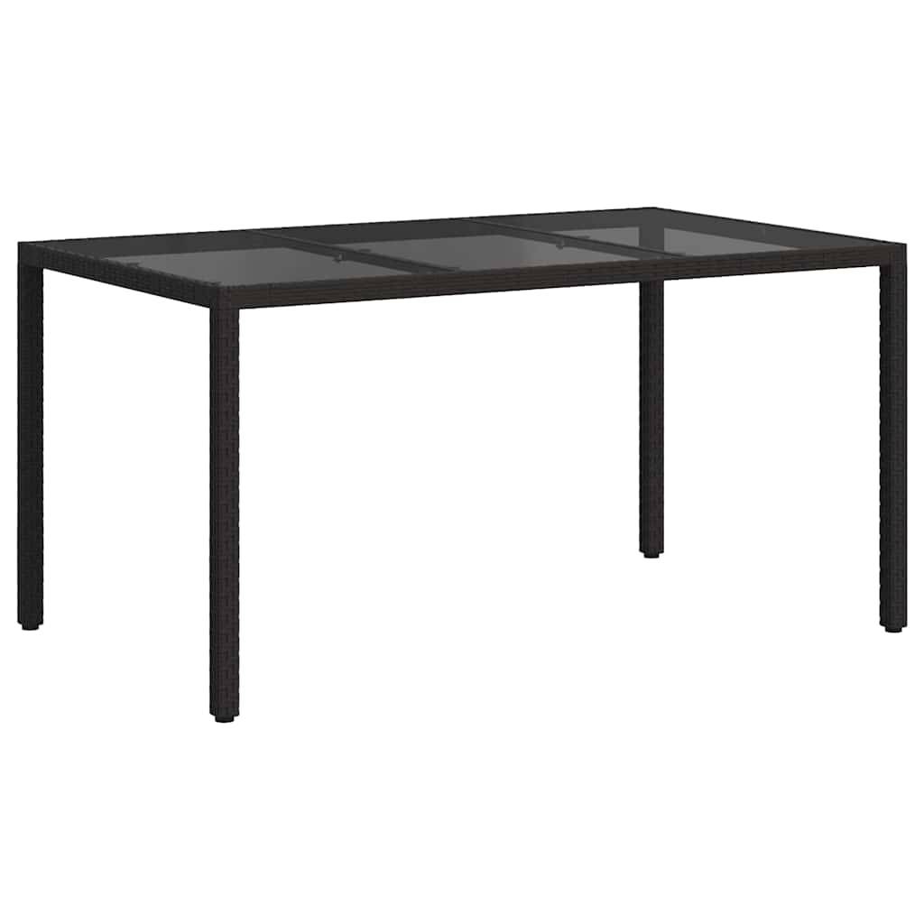 Table de jardin polyrotin noir 150 x 90 x 75 cm - PANGIVO - Image 5