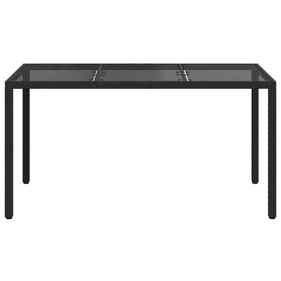 Table de jardin polyrotin noir 150 x 90 x 75 cm - PANGIVO - Image 3
