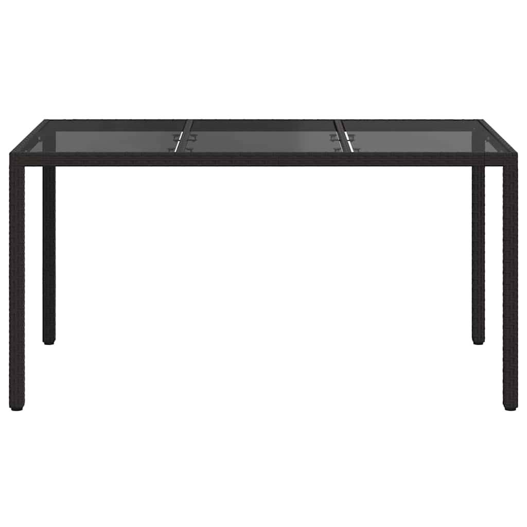 Table de jardin polyrotin noir 150 x 90 x 75 cm - PANGIVO - Image 3