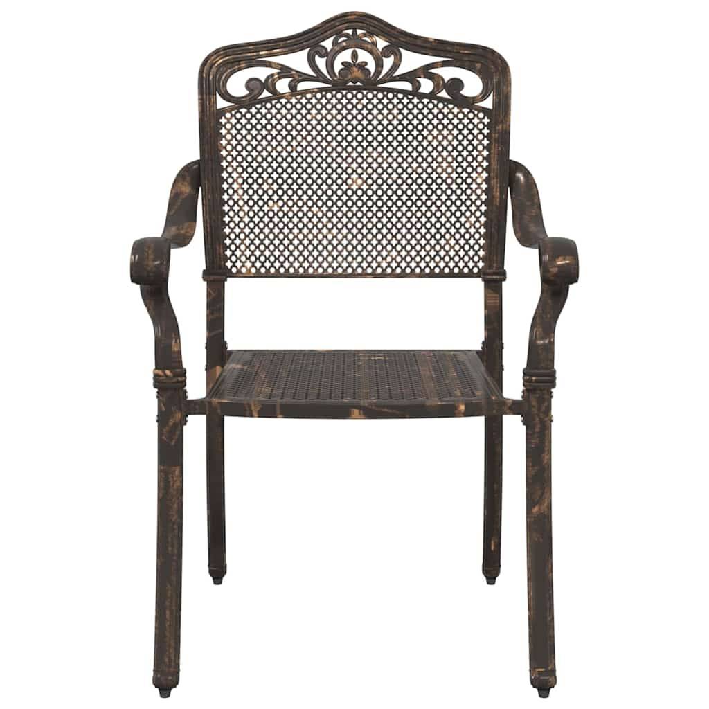 Chaise de jardin aluminium bronze 55 x 55 x 92,5 cm - PANGIVO - Image 4