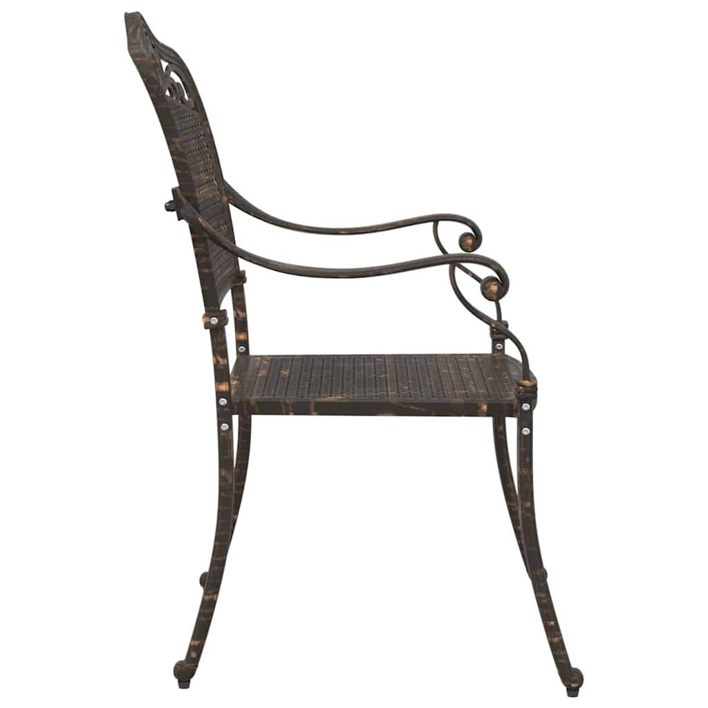 Chaise de jardin aluminium bronze 55 x 55 x 92,5 cm - PANGIVO - Image 5