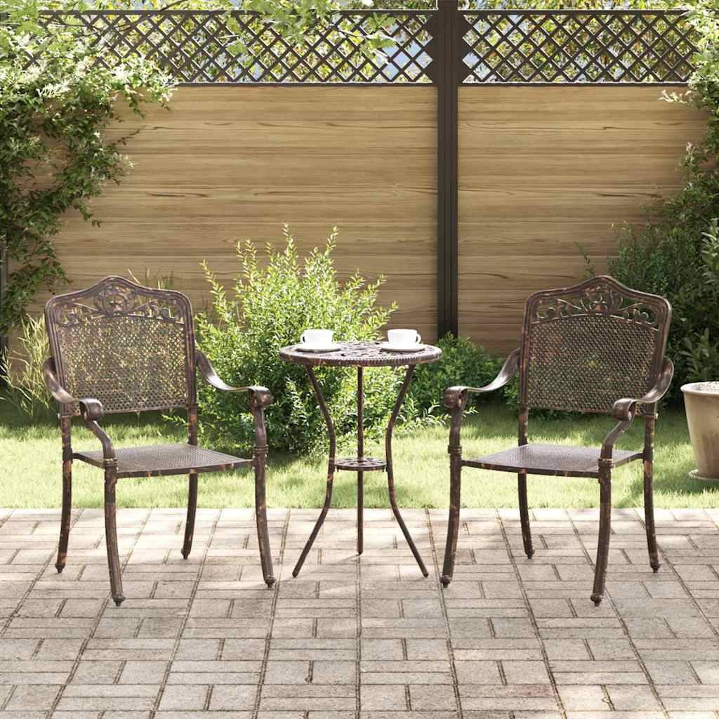 Chaise de jardin aluminium bronze 55 x 55 x 92,5 cm - PANGIVO
