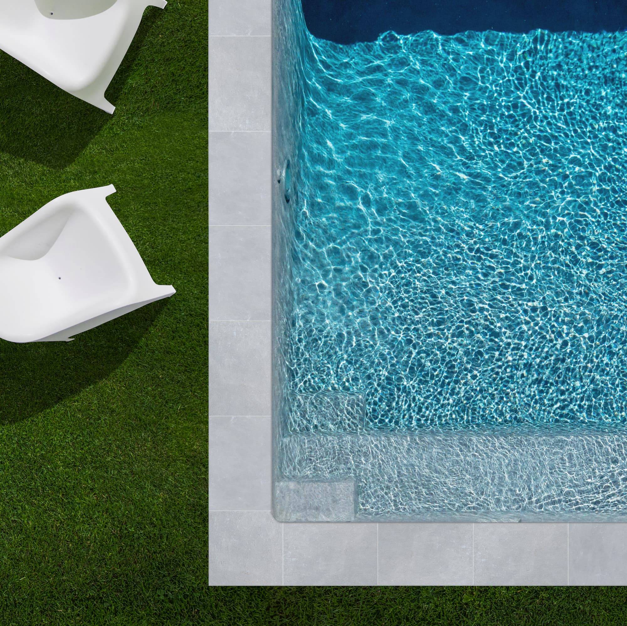 RO'MA Nature - KIT COMPLET - Margelles pour piscine 4x4m en Pierre Atlas Gris (avec colle, joint, hydrofuge ...) - RO'MA NATURE - Image 1