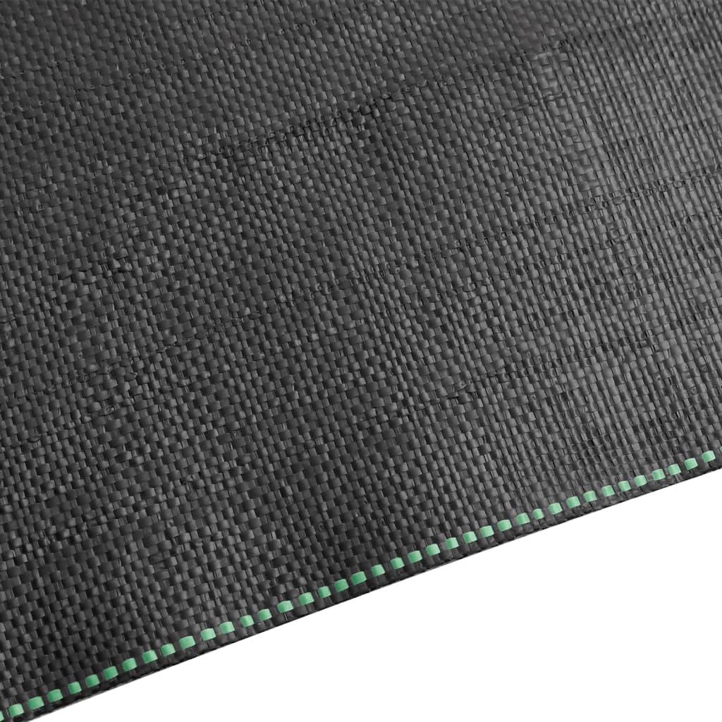 Toile Paillage Anti-Herbes 150g/m² PP Tissé pour Jardin Allée 1x100 m Noir - ComfortXL Outdoor Living - Image 4