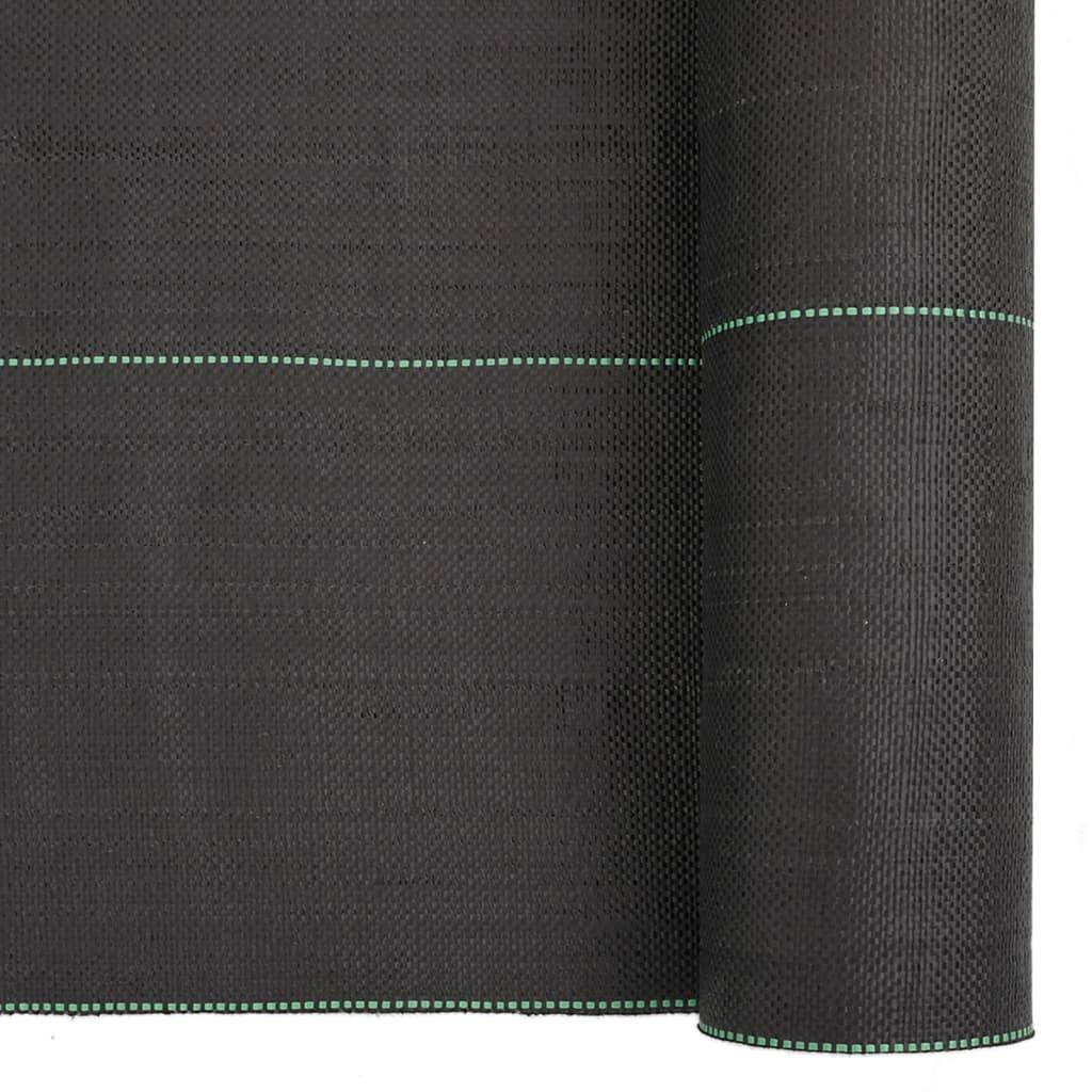 Toile Paillage Anti-Herbes 150g/m² PP Tissé pour Jardin Allée 1x100 m Noir - ComfortXL Outdoor Living - Image 6