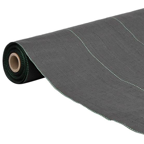 Toile Paillage Anti-Herbes 150g/m² PP Tissé pour Jardin Allée 1x100 m Noir - ComfortXL Outdoor Living - Image 2