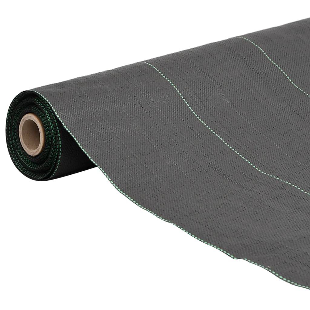 Toile Paillage Anti-Herbes 150g/m² PP Tissé pour Jardin Allée 1x100 m Noir - ComfortXL Outdoor Living - Image 2