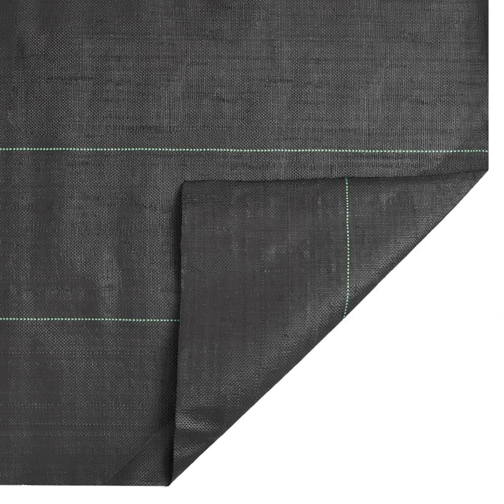 Toile Paillage Anti-Herbes 150g/m² PP Tissé pour Jardin Allée 1x100 m Noir - ComfortXL Outdoor Living - Image 7
