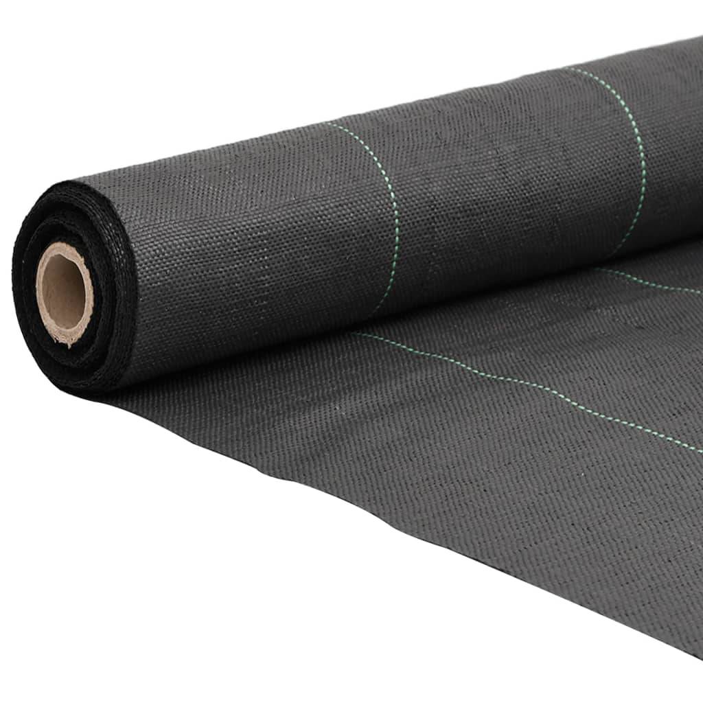 Toile Paillage Anti-Herbes 150g/m² PP Tissé pour Jardin Allée 1x100 m Noir - ComfortXL Outdoor Living - Image 3