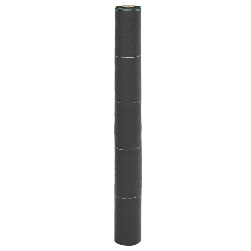 Toile Paillage Anti-Herbes 150g/m² PP Tissé pour Jardin Allée 1x100 m Noir - ComfortXL Outdoor Living - Image 1
