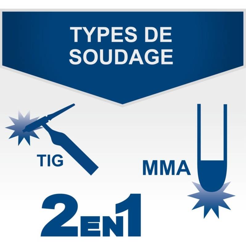 Scheppach - Poste à souder digital WIG2000Multi - Multi procédés TIG MMA E-Hand - 15/200A - AMPS 230V Masque, Eletrodes et Buses incluses - SCHEPPACH - 5906612901 - Imagen 3