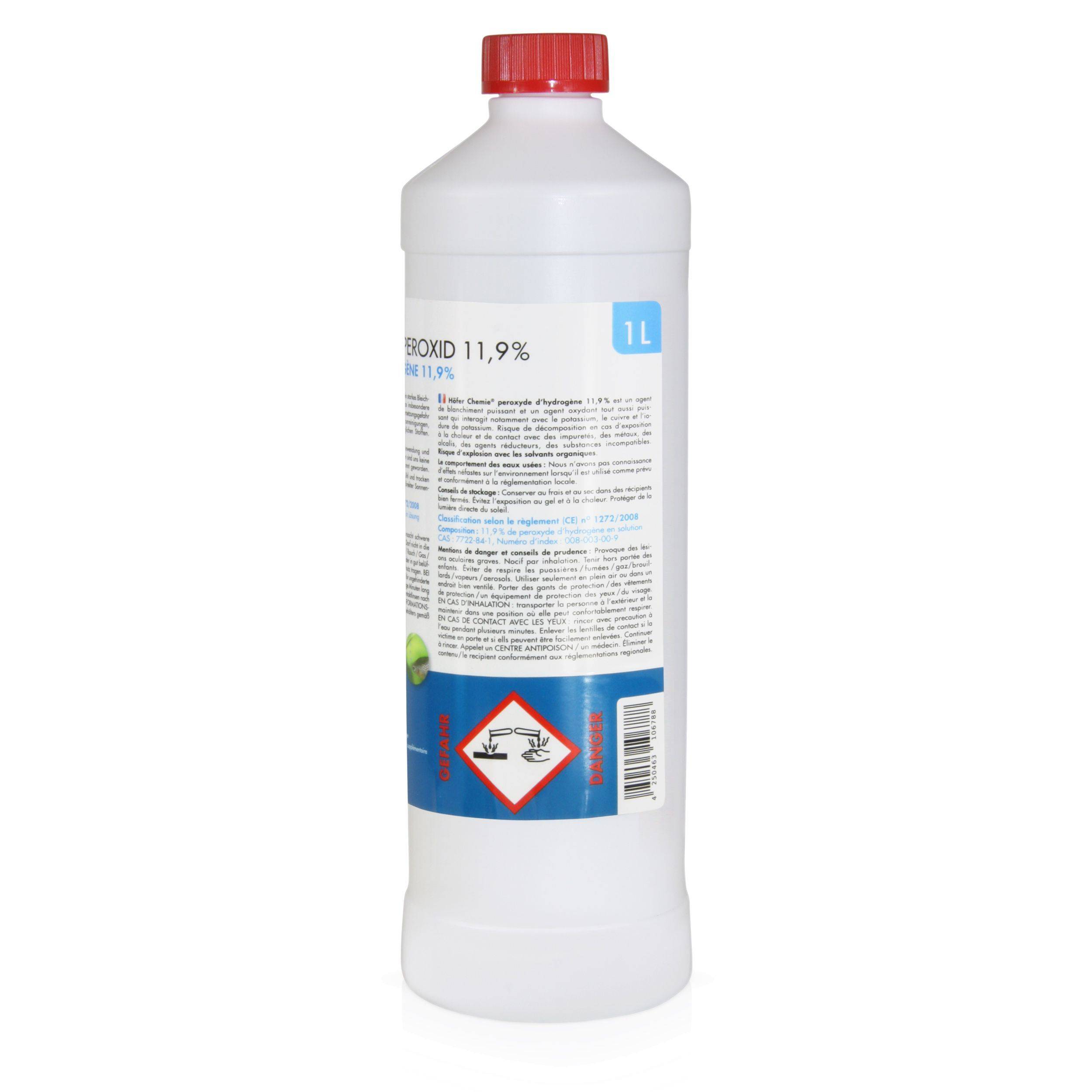 Péroxyde d'hydrogène 11,9 % Höfer Chemie® en bouteille de 1 L x 6 - Imagen 4