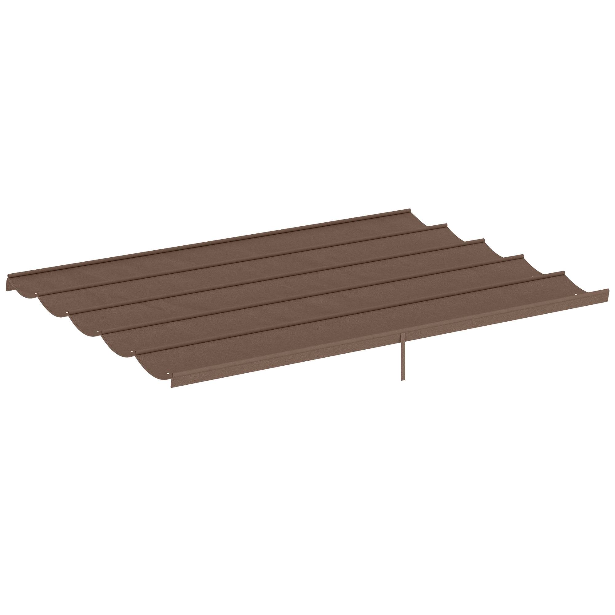 Toile de rechange pergola polyester toit rétractable drainage 3,5x2,6m café - ComfortXL Outdoor Living - Image 2