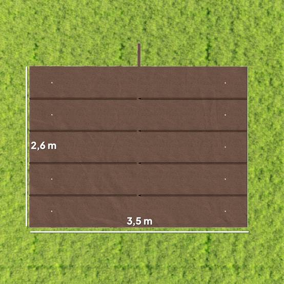 Toile de rechange pergola polyester toit rétractable drainage 3,5x2,6m café - ComfortXL Outdoor Living - Image 5