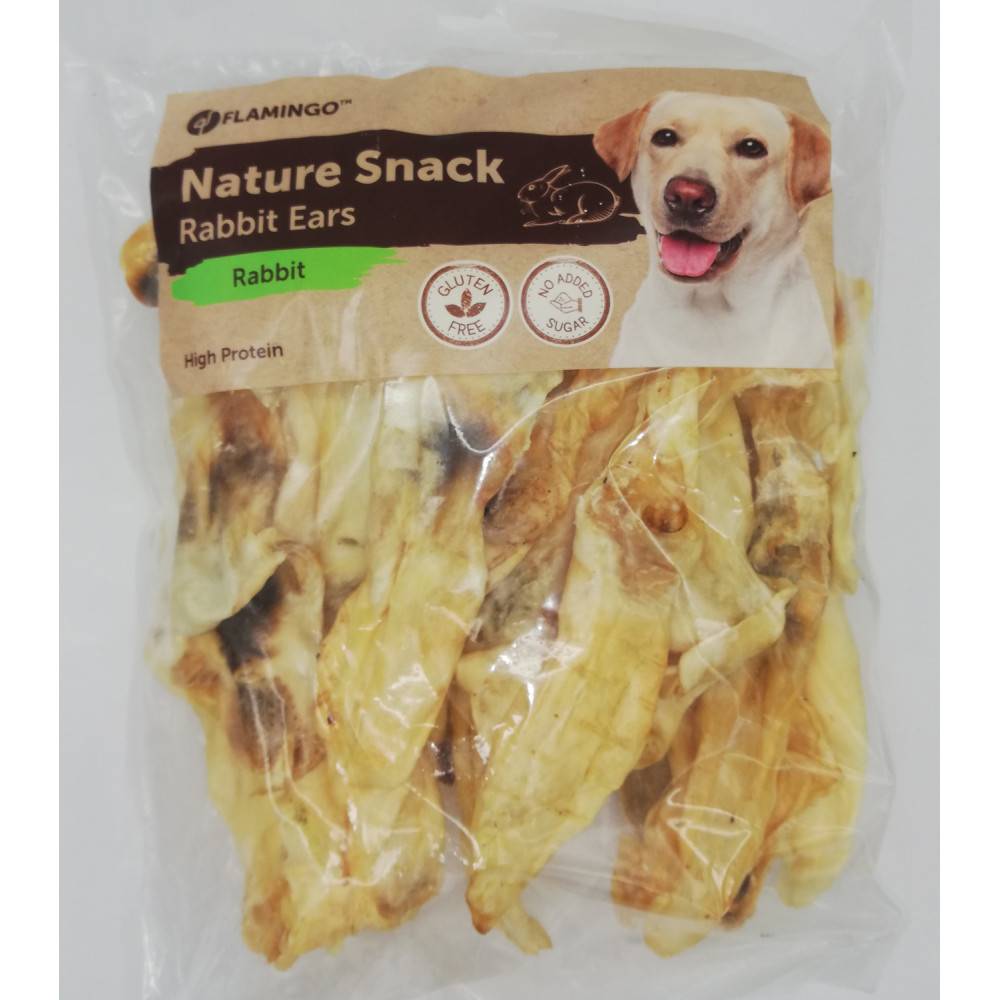 Snack nature Oreilles de lapin 200 g pour chien - Imagen 1