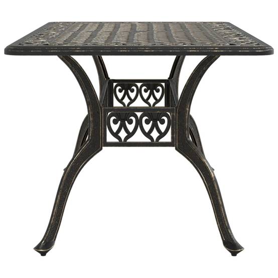 Table de jardin aluminium coulé bronze 150 x 90 x 72 cm - PANGIVO - Image 6