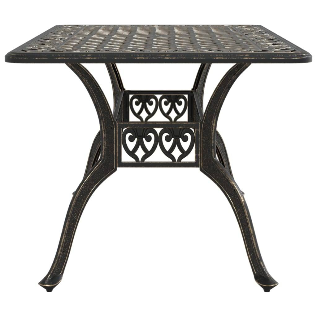 Table de jardin aluminium coulé bronze 150 x 90 x 72 cm - PANGIVO - Image 6