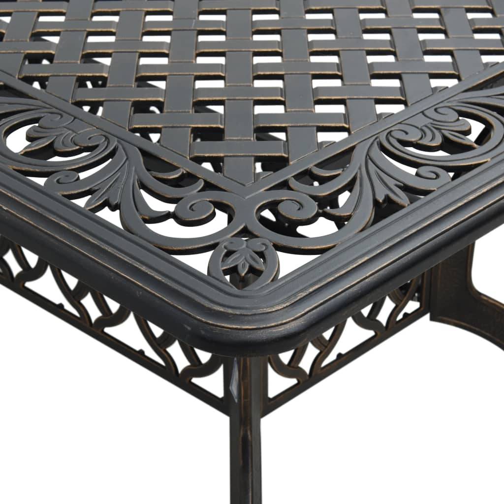 Table de jardin aluminium coulé bronze 150 x 90 x 72 cm - PANGIVO - Image 9