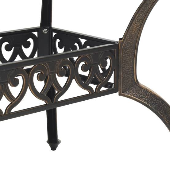 Table de jardin aluminium coulé bronze 150 x 90 x 72 cm - PANGIVO - Image 10