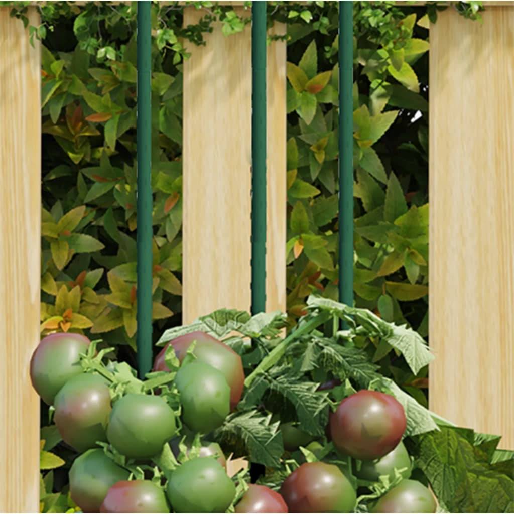 30 pcs Piquets de Fixation - Piquets de sol pour plantes de jardin vert 115 cm acier - Image 2