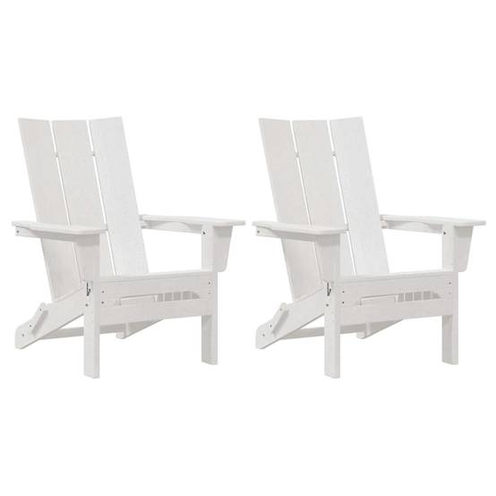 Chaise de jardin Polyéthylène Blanc 80.5 x 74.5 x 92 cm, Poids :34.04kg - PANGIVO - Image 2