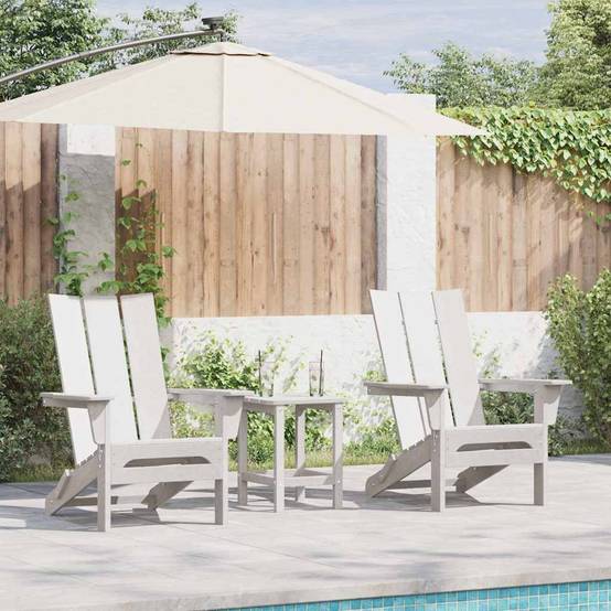 Chaise de jardin Polyéthylène Blanc 80.5 x 74.5 x 92 cm, Poids :34.04kg - PANGIVO - Image 1