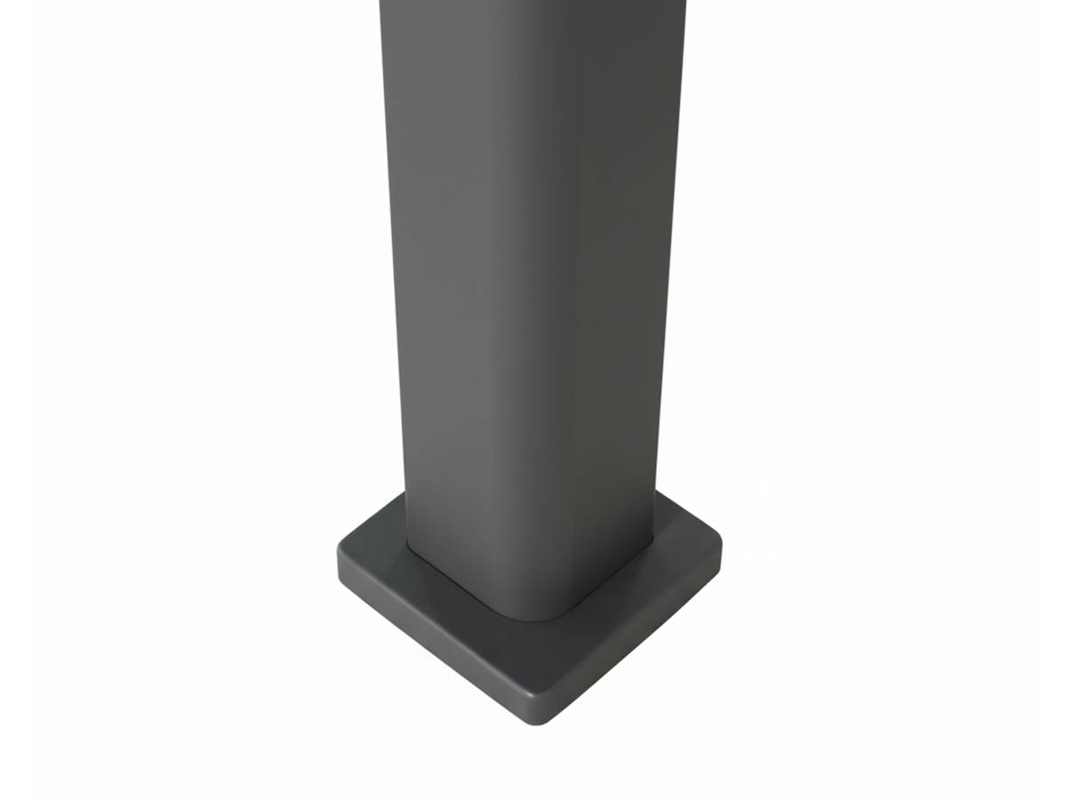 Hesperide - Kit pergola bioclimatique toit rétractable Evora Graphite 4 x 3 m Hespéride + Store 4 m - Image 9