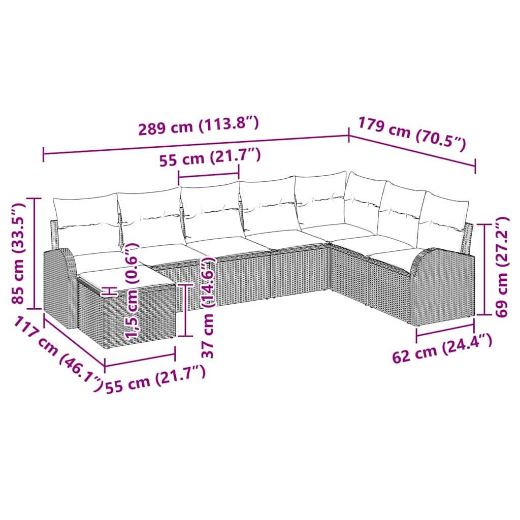 ComfortXL - Salon de jardin 8 places en résine tressée modulable pour balcon et jardin Gris Clair – ComfortXL Outdoor Living - Image 9