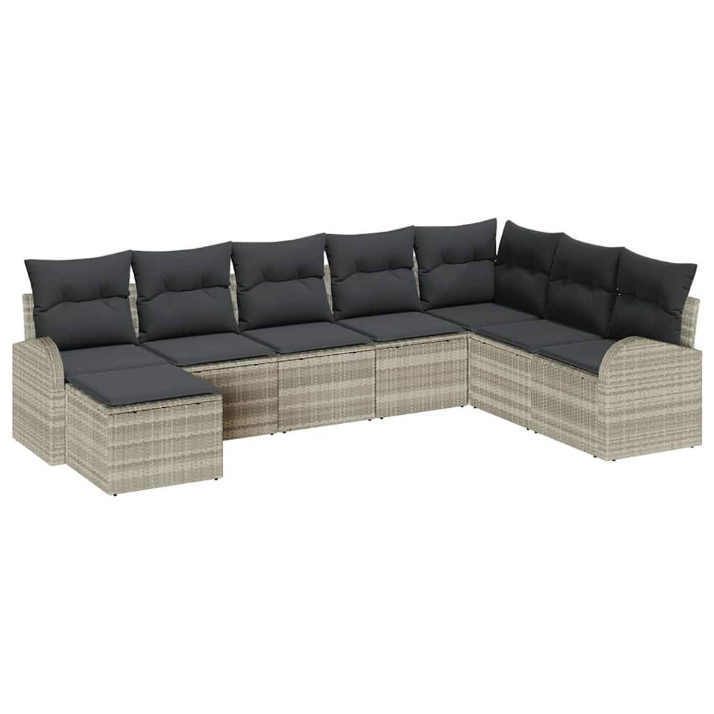 ComfortXL - Salon de jardin 8 places en résine tressée modulable pour balcon et jardin Gris Clair – ComfortXL Outdoor Living - Image 2