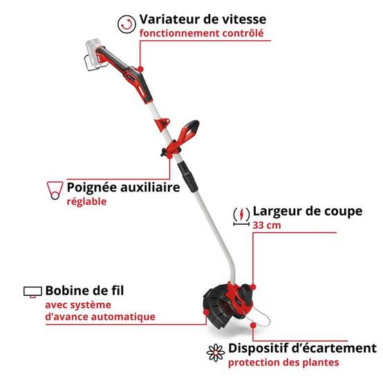 Einhell - Coupe bordure sans fil GE-CT 18/33 Li E-Solo Einhell - Image 2