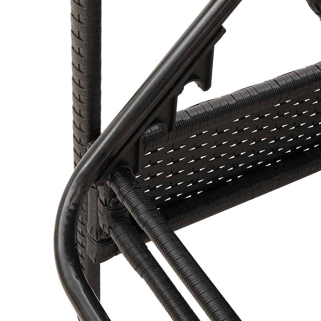PANGIVO - Transat polyrotin noir avec coussin 63 x 200 x 81 cm - PANGIVO - Image 7