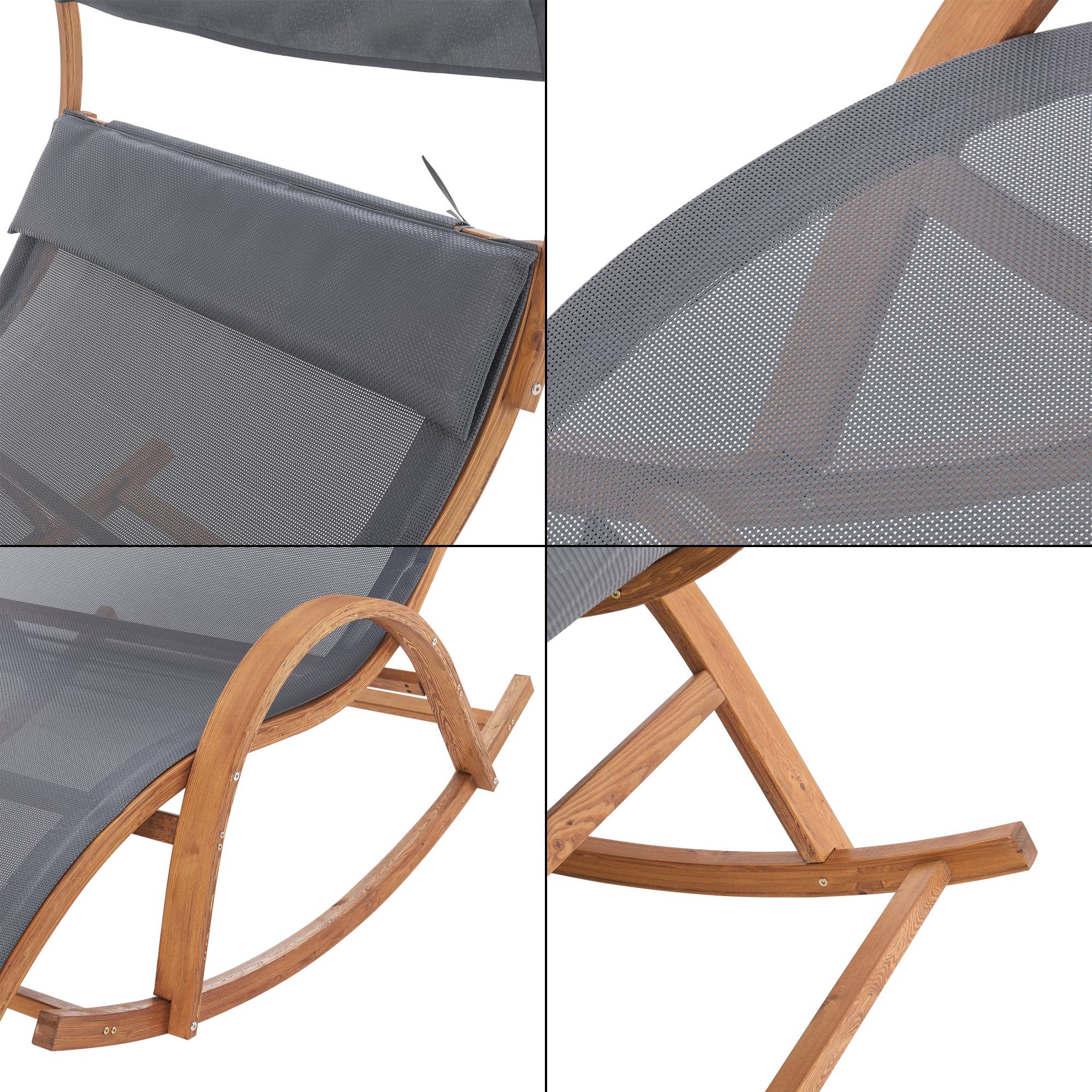 KESSER Fauteuil à Bascule pour l'intérieur et l'extérieur - Charge maximale : 120 kg - Fauteuil de Relaxation avec Pieds antidérapants - Résistant aux intempéries (Taupe, XXL Chillexer Pro