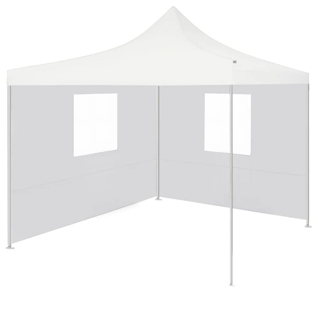 ComfortXL - Tente Pliante Acier avec 2 Parois Latérales Anti-UV pour Stand Marché Blanc 3x3m – ComfortXL Outdoor Living - Image 1