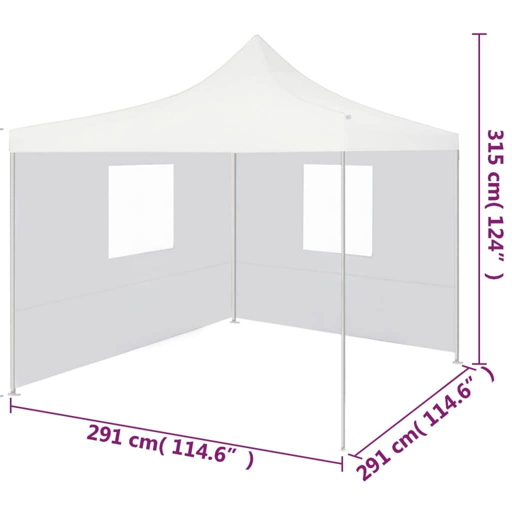 ComfortXL - Tente Pliante Acier avec 2 Parois Latérales Anti-UV pour Stand Marché Blanc 3x3m – ComfortXL Outdoor Living - Image 9