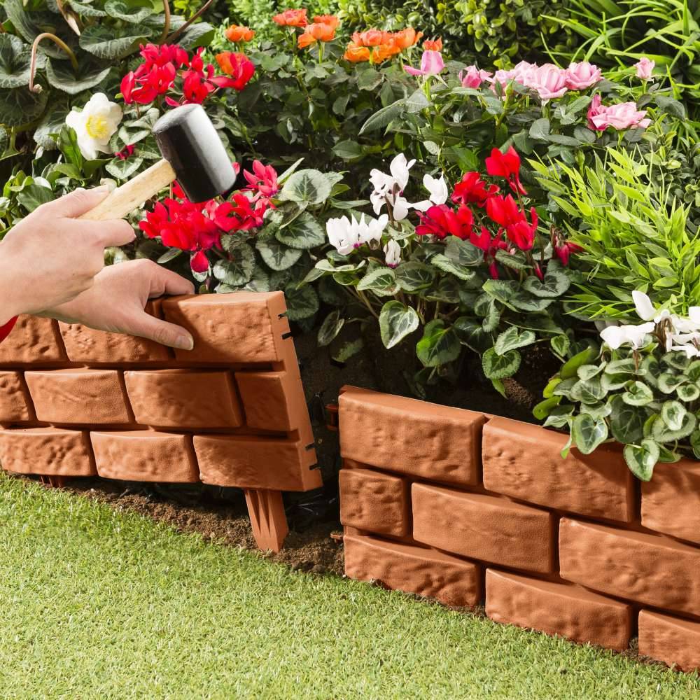 Terre Jardin - Bordures de jardin imitation brique - lot de 24 - Imagen 4