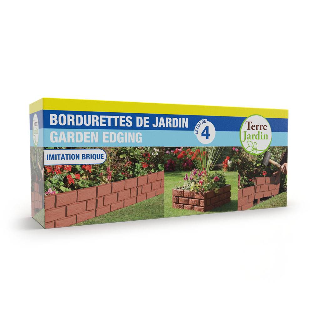 Terre Jardin - Bordures de jardin imitation brique - lot de 24 - Imagen 2